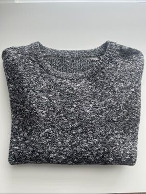 American Eagle Outfitters Women's Marled Charcoal Crewneck Sweater